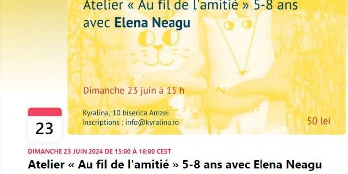 Atelier "Au fil de l'amitié"