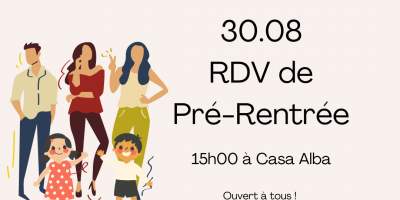 Venez nous rencontrer le Mardi 30 Août de 15h à 17h ! Venez nous rencontrer le Mardi 30 Août de 15h à 17h !